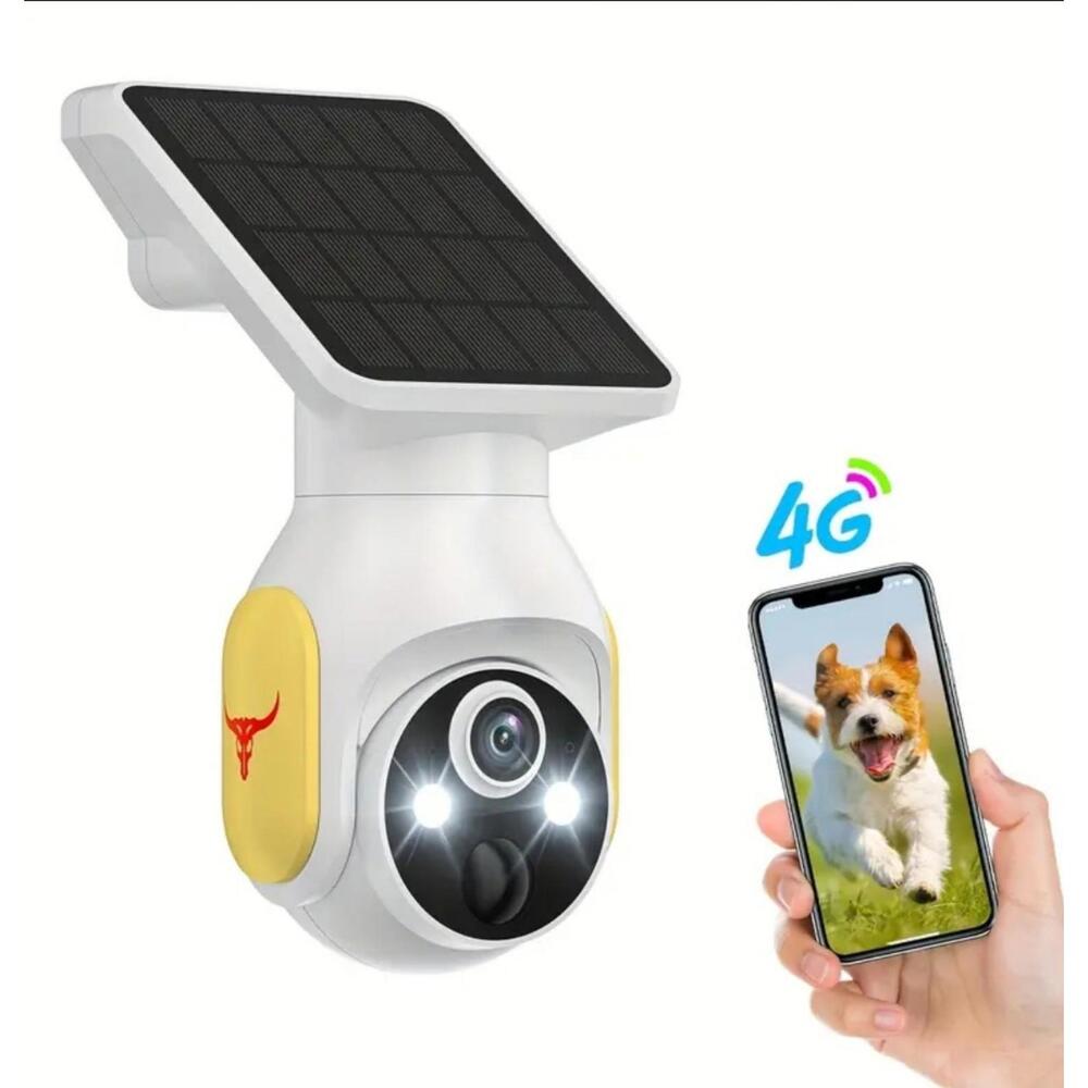 4G LTE Solar Security Camera, 1080P Wireless Outdoor Cam With AI Human Detection